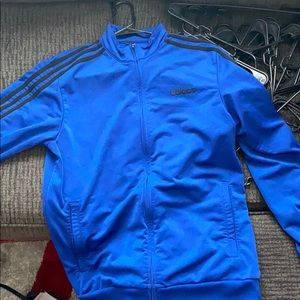 Blue adidas zip up hoodie
